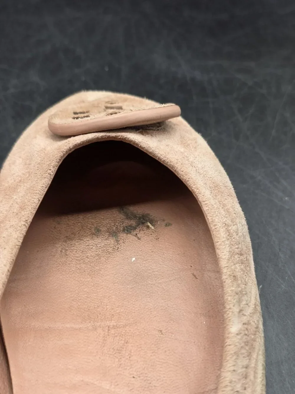 Tory Burch Shoes Womens 9 Pink Minnie Travel Suede Ballet Flats Logo Medallion